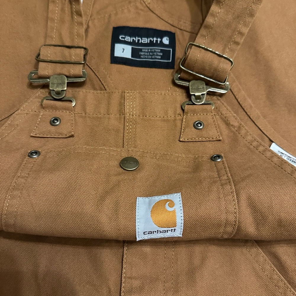 NWOT kids size 7 Carhartt Overalls